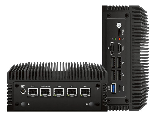 N100 Mini Pc Micro Firewall 4 * 2.5gbe I225 Puertos Lan Pote