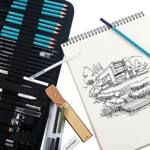 Imagen 7 de 10 de Set De Lápices Dibujo Artístico Profesional 50 Piezas