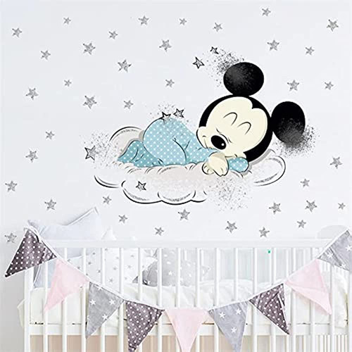 Mickey Minnie Mouse Pegatina De Pared Grande Para Niños Baby