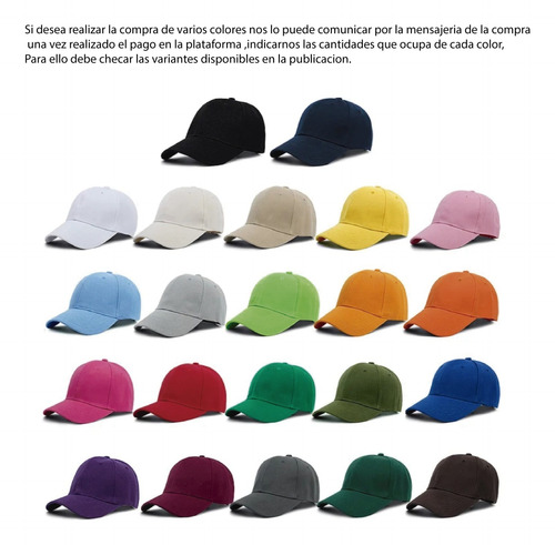 Gorras Acrílico Lisa Mayoreo Bordar Packs 8 10 12 15 20 25 Rojo 15 Piezas