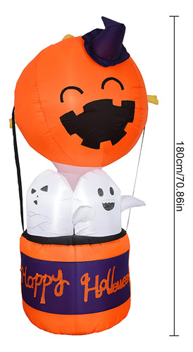 Globo Aerostático Inflable White Ghost Para Halloween