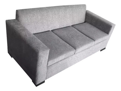 Sillon Sofa 3 Cuerpos Cubo Reforzado Tela Chenille Cubile