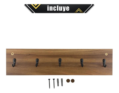 Imagen 7 de 10 de Perchero Organizador Colgador Minimalista Llaves Ropa Bolsas