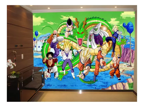 Adesivo de Parede Goku e Vegeta Super Sayajin - EG 83x98cm