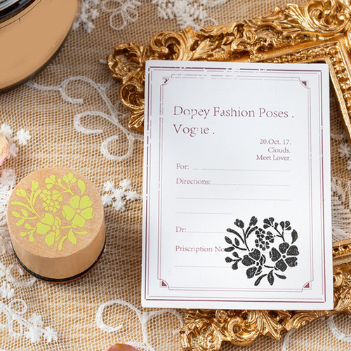 2 Wooden Stamps Set Creative For Diary Planner Stationery