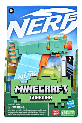 Blaster Nerf Microshots Minecraft Guardian Con 2 Dardos