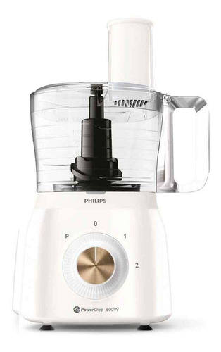 Procesadora Philips 600w 1,3lts 2 Velocidades Hr7615/00 Blan