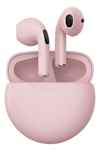 Fone De Ouvido Estéreo S/ Fio Bluetooth Pro 6 Mini Tws + Nf Rosa