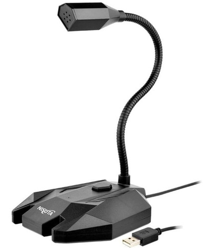 Imagen 5 de 9 de Microfono Gamer Nisuta Nsmic195u Usb Led Rgb Control Mute