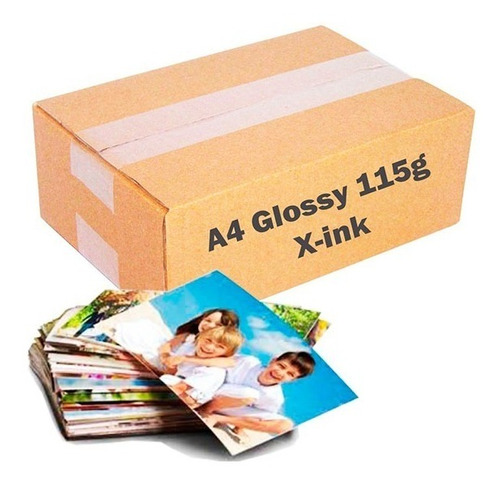 Papel Fotográfico 115g Glossy A4 À Prova D´água 100 Folhas