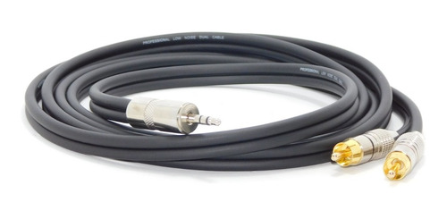 Imagen 1 de 4 de Cable Mini Plug Stereo A 2 Rca  Profesional Low-noise Full