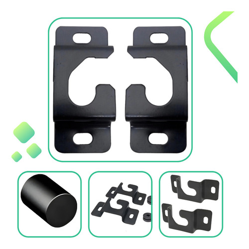 Kit 2 Suportes Fixos De Encaixe Parede Para Tv's E Monitores Cor Preto