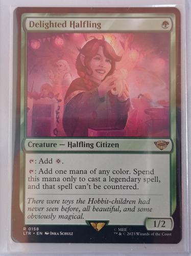 Carta Magic Delighted Halfling [middle Earth] Mtg Creature