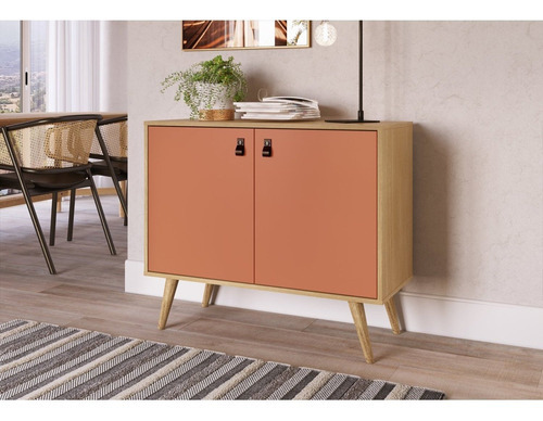 Buffet Balcão 2 Portas Amber Genialflex Savana/argila Gd