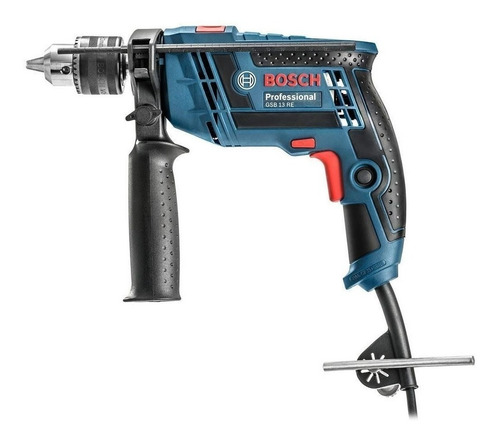 Imagen 1 de 2 de Taladro eléctrico percutor y destornillador Bosch Professional GSB 13 RE 2800rpm 600W azul 220V - 230V con caja de cartón