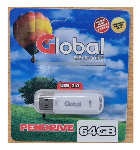 Pendrive Global Usb 64 Gb 2.0 Con Capuchón