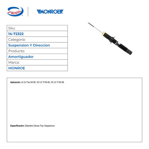 Amortiguador Tl 2004-2008 Delantero Sensa Trac Oespectrum