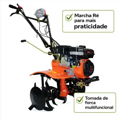 Motocultivador Gasolina 7hp 212cc Com Ré E Tomada De Força