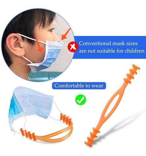 Pack 12 Extensores De Mascarillas Salva Orejas Silicona