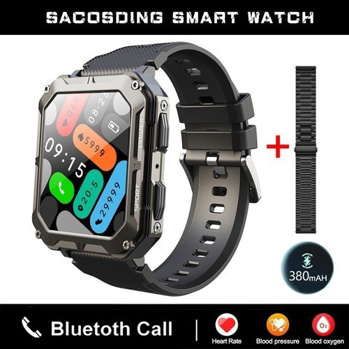 Reloj Inteligen Hombre Smartwatch Deportivo Ip68 Impermeable