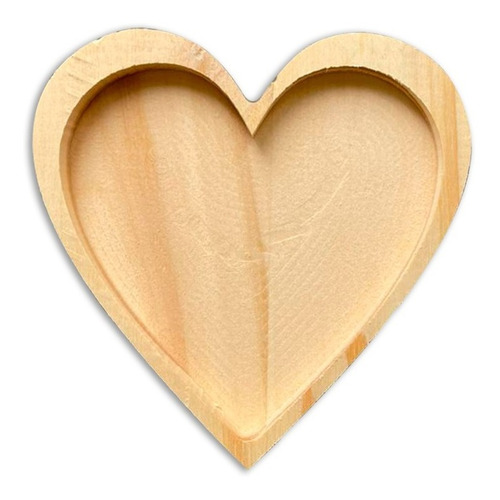 Imagen 1 de 6 de Plato De Madera Corazon Mundopino