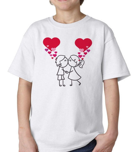 Remera De Niño Pareja Besandose Amor Enamorados