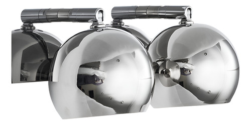Aplique 2 Luces Esfera Dicroico Gu10 Cromado Apto Led Cromado558