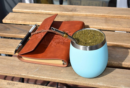 Taza Yerba Mate De Acero Inoxidable De Doble Pared Con ...