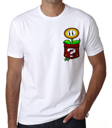 Playera Flor Piraña Super Mario Bros En Bolsillo Token