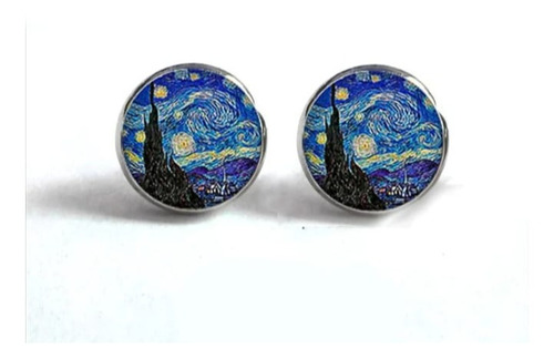 Aretes En Acero Inoxidable Con Obras De Van Gogh - Unisex