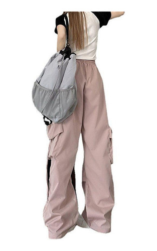 Pantalones Cargo Y2k Para Mujer, Ropa De Calle Cintura Alta