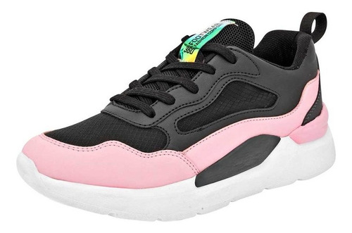 Tenis Deportivo Dama 360 Brussel Negro Rosa 23-26 502 S8