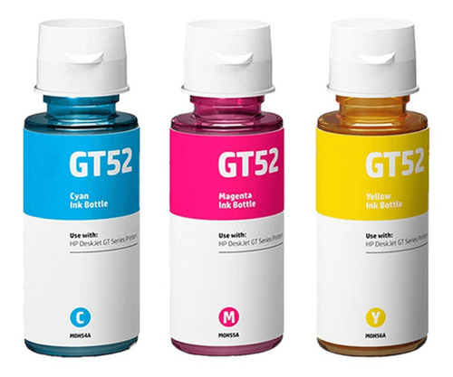 Kit 3 Botellas Tinta Originales Gt51 Gt52 Para Hp Gt-5820