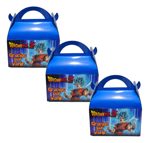 Caja Para Dulce Sorpresa Dragon Ball Cumpleaños X6 Unidades 