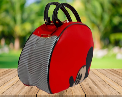 Imagen 4 de 6 de Bolsa De Dama De Disney, Mickey Mouse, En Color Rojo/negro
