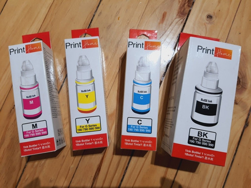 Pack De 4 Tintas Printhome Premium Ink Para Impresoras Can