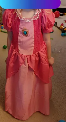 Vestido De Disfraz Princesa Peach Super Mario Bros Vestido