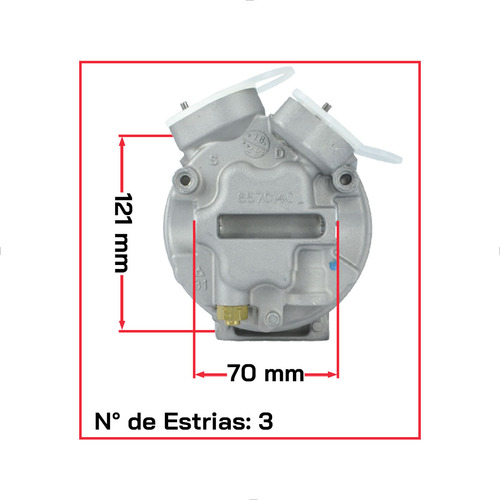 Compressor Ar Saveiro 1.6 2009 Até 2016 - Cs20053