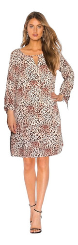 Vestido Corto Animal  Print