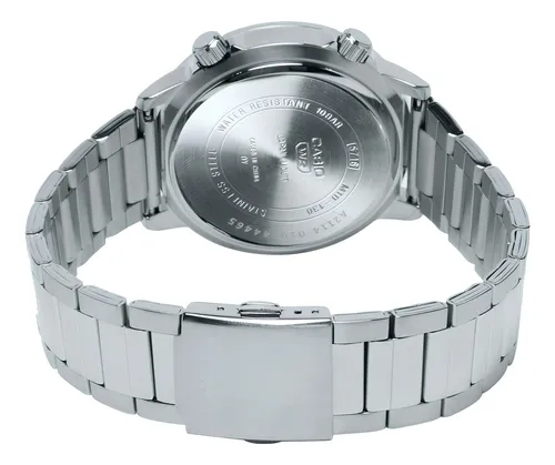 Reloj Azul Casio Mtd-130d-1a2 Wr100 Acero Inoxidable