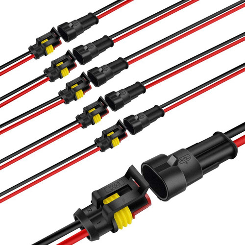Conector De Fio Elétrico Impermeável De 5 Pares De 2 Pinos S