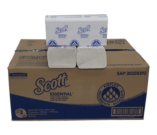 Toalla Intercalada Scott 25 Packs X 150 Hojas Kimberly Clark