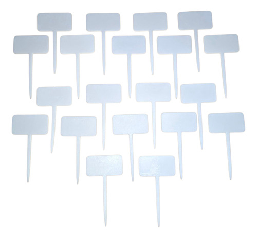 Pinches Blancos Para Picada X 20 Unidades - Cumpleaños Agua Rectangular