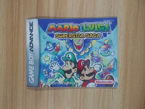 Mario And Luigi Superstar Saga Gba Sólo Manual Original 