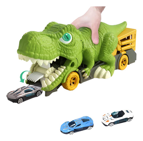 Coche De Juguete Dinosaur Transporter Con 2 Coches Pequeños