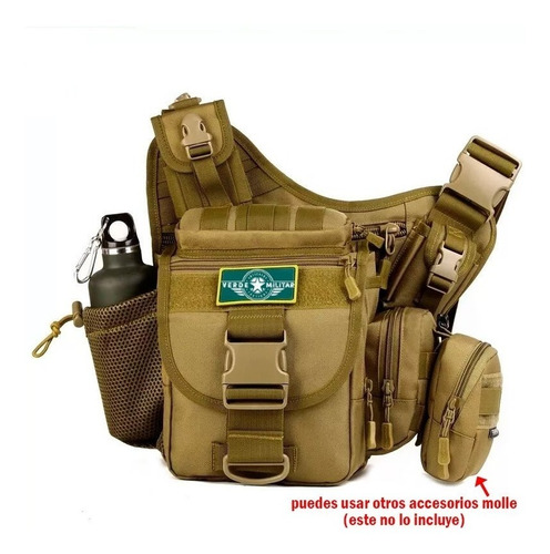 Mochila Tactica Militar Mariconera Push Pack Molle Coyote