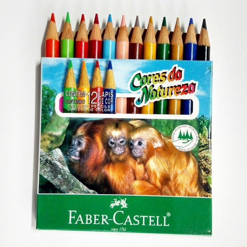 Lápis De Cor Faber-castell C/ 12 Cores Da Natureza Kit C/ 3