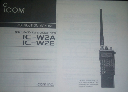 Diagrama Esquemático Y Guía Rápida De Radios Icom Ic W2a/e E