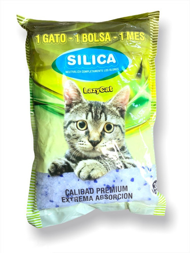 Piedras Sanitarias Silica Litera Gatos 3.8lt Lazy Cat X1 Mes