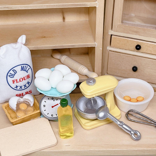 / Juego De Cocina En Miniatura Para Casa De Muñecas Juego